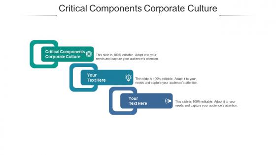 Critical components corporate culture ppt powerpoint presentation outline icons cpb