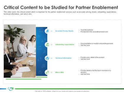 Critical content to be studied for partner enablement expectations s42 ppt outline template