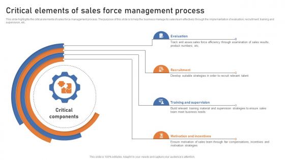 Critical Elements Of Sales Force Management Process