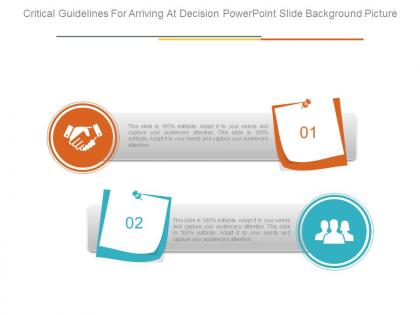 Critical guidelines for arriving at decision powerpoint slide background picture