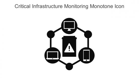 Critical Infrastructure Monitoring Monotone Icon In Powerpoint Pptx Png And Editable Eps Format