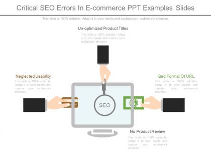 Critical seo errors in e-commerce ppt examples slides