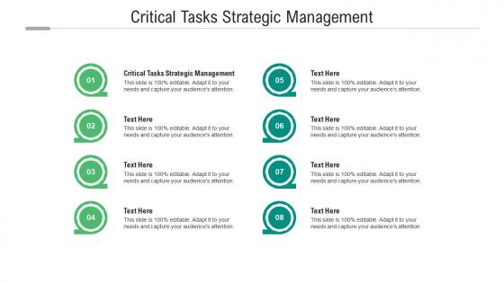Critical tasks strategic management ppt powerpoint presentation slides deck cpb