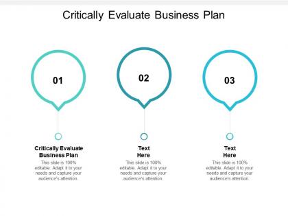 Critically evaluate business plan ppt powerpoint presentation model deck cpb