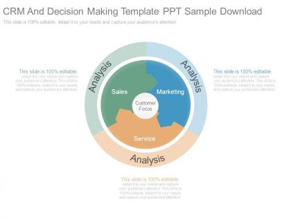 Crm and decision making template ppt sample download
