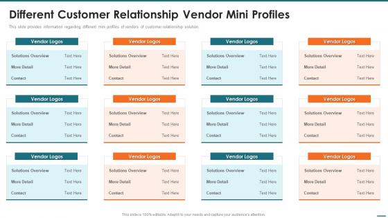 Crm Digital Transformation Toolkit Different Customer Relationship Vendor Mini Profiles