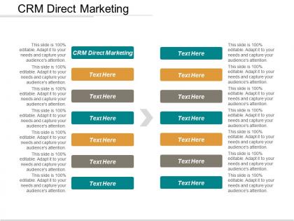 Crm direct marketing ppt powerpoint presentation ideas templates cpb