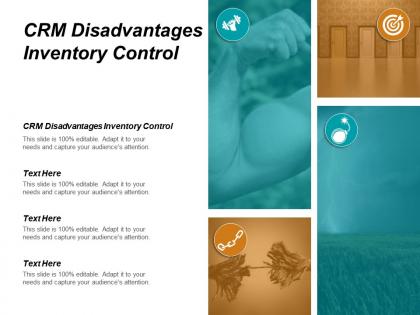 Crm disadvantages inventory control ppt powerpoint presentation inspiration icons cpb