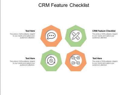 Crm feature checklist ppt powerpoint presentation file diagrams cpb