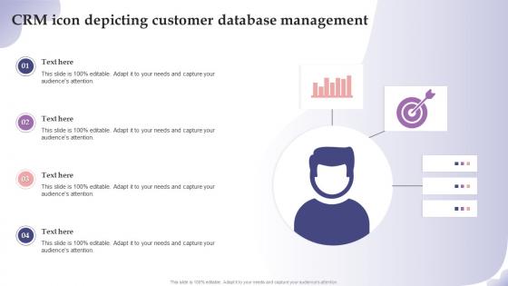 CRM Icon Depicting Customer Database Management