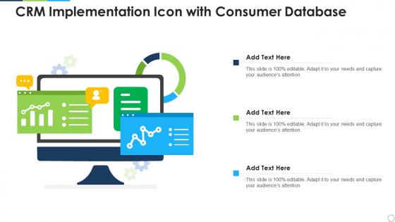 Crm implementation icon with consumer database