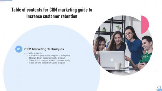 Crm Marketing Guide To Increase Customer Retention Table Of Contents MKT SS V