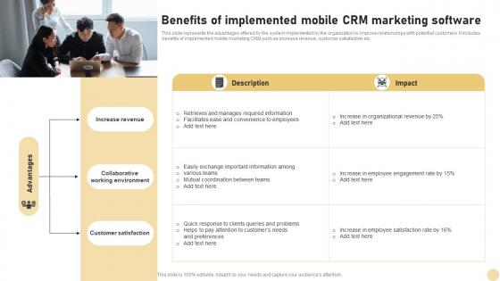 CRM Marketing System Benefits Of Implemented Mobile CRM Marketing Software MKT SS V