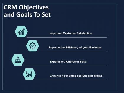 Crm objectives and goals to set ppt powerpoint presentation summary files
