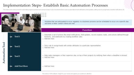 Crm Platform Implementation Plan Implementation Steps Establish Basic Automation Processes