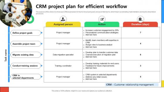 CRM Project Plan For Efficient Workflow
