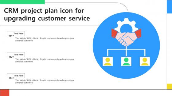 CRM Project Plan Icon For Upgrading Customer Service