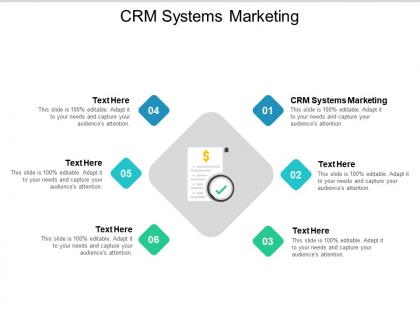 Crm systems marketing ppt powerpoint presentation ideas format cpb