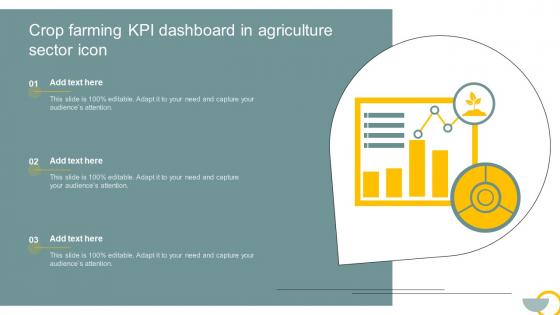 Crop Farming KPI Dashboard In Agriculture Sector Icon