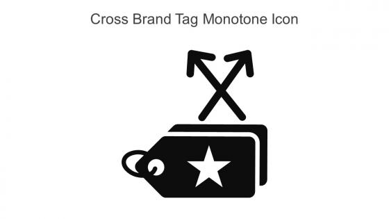 Cross Brand Tag Monotone Icon In Powerpoint Pptx Png And Editable Eps Format