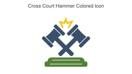 Cross Court Hammer Colored Icon In Powerpoint Pptx Png And Editable Eps Format