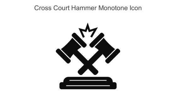 Cross Court Hammer Monotone Icon In Powerpoint Pptx Png And Editable Eps Format