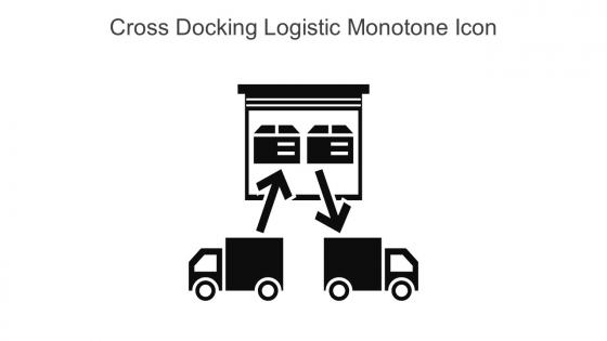 Cross Docking Logistic Monotone Icon In Powerpoint Pptx Png And Editable Eps Format