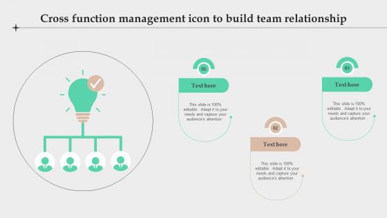 Cross Function Management Icon To Build Team Relationship