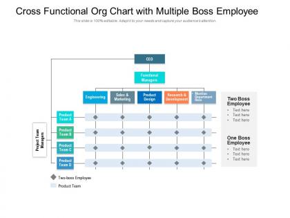 Cross functional org chart with multiple boss employee
