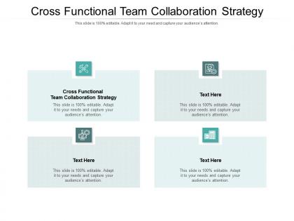 Cross functional team collaboration strategy ppt powerpoint presentation gallery ideas cpb
