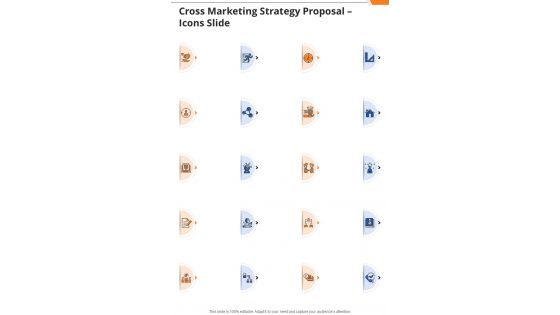 Cross Marketing Strategy Proposal Icons Slide One Pager Sample Example Document