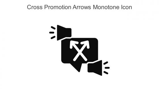 Cross Promotion Arrows Monotone Icon In Powerpoint Pptx Png And Editable Eps Format