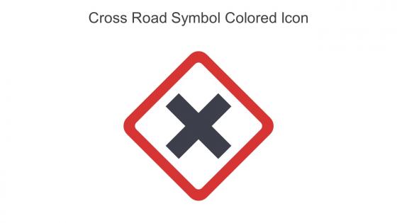 Cross Road Symbol Colored Icon In Powerpoint Pptx Png And Editable Eps Format