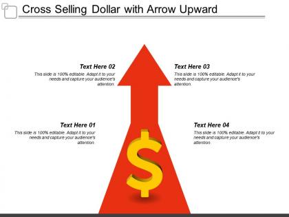 Cross selling dollar with arrow upward