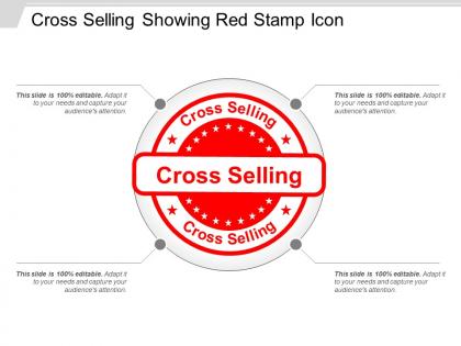 Cross selling showing red stamp icon