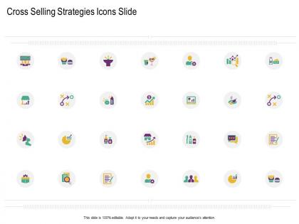 Cross selling strategies icons slide ppt rules