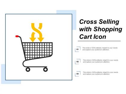 Cross selling with shopping cart icon