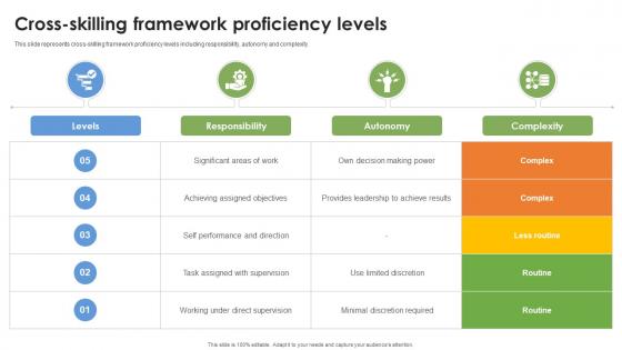 Cross Skilling Framework Proficiency Levels