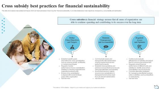 Cross Subsidy Best Practices For Financial Sustainability Strategic Financial Planning Strategy SS V