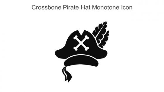 Crossbone Pirate Hat Monotone Icon In Powerpoint Pptx Png And Editable Eps Format