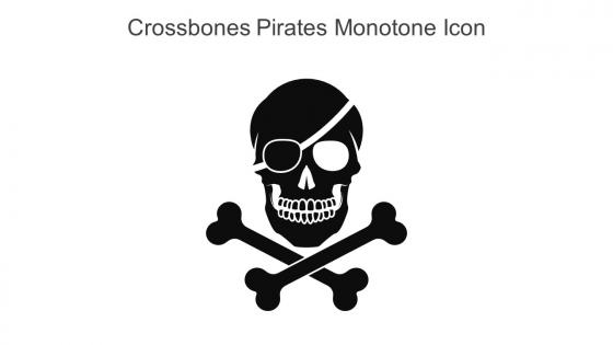 Crossbones Pirates Monotone Icon In Powerpoint Pptx Png And Editable Eps Format