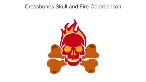 Crossbones Skull And Fire Colored Icon In Powerpoint Pptx Png And Editable Eps Format
