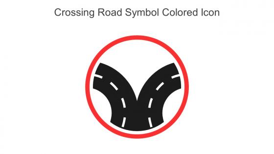 Crossing Road Symbol Colored Icon In Powerpoint Pptx Png And Editable Eps Format