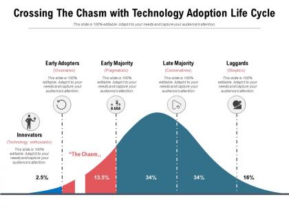 Crossing the chasm with technology adoption life cycle