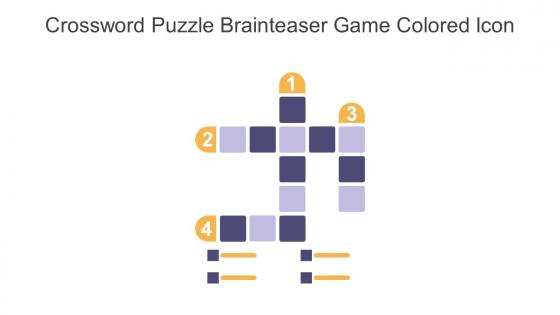 Crossword Puzzle Brainteaser Game Colored Icon In Powerpoint Pptx Png And Editable Eps Format