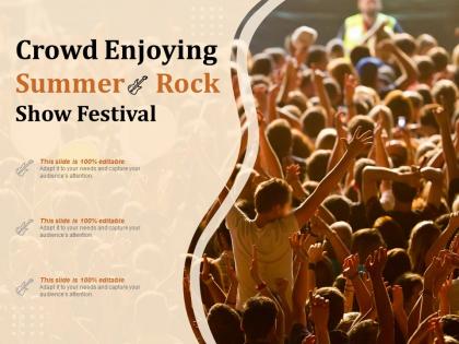 Crowd enjoying summer rock show festival