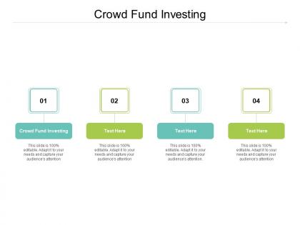 Crowd fund investing ppt powerpoint presentation pictures icon cpb