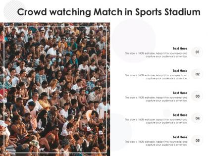 Crowd watching match in sports stadium
