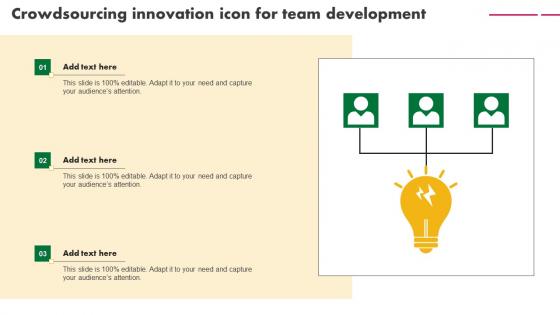 Crowdsourcing Innovation Icon For Team Development