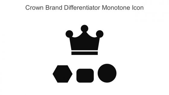 Crown Brand Differentiator Monotone Icon In Powerpoint Pptx Png And Editable Eps Format
